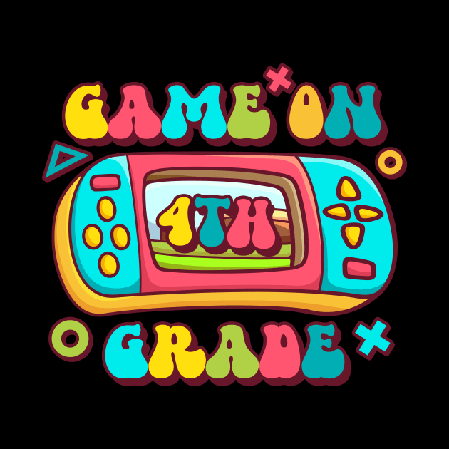 Gamer Back To School Funny Game On 4th Grade Kids Boys by Sky full of art