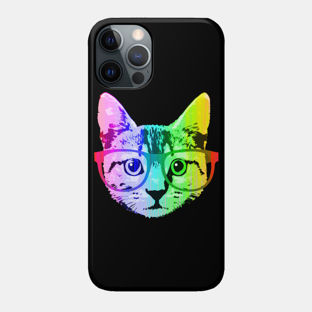 Funny Rainbow Cat - Funny Cats - Phone Case