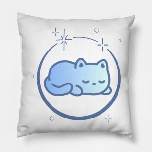 Cute Cat Kitten Kitty in Space Galaxy Pillow