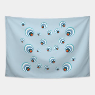 Pop Art Bubbles - bleu Tapestry