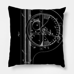 Typewriter Vintage Patent Hand Drawing Pillow