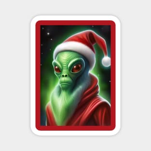 Alien Santa Claus Magnet