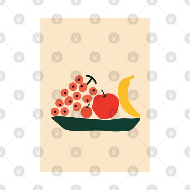 Food Decor, Fruit Print, Abstract, Modern, Minimalist by Colorable