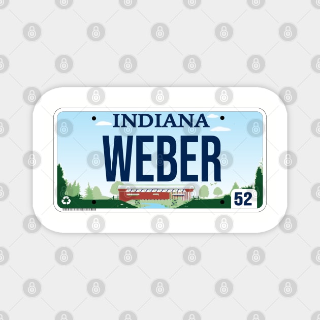 Indiana custom Weber vanity license plate Magnet by zavod44