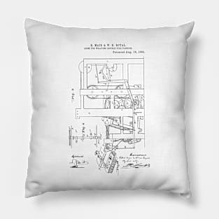 Loom for Weaving Vintage Patent Hand Drawing Pillow