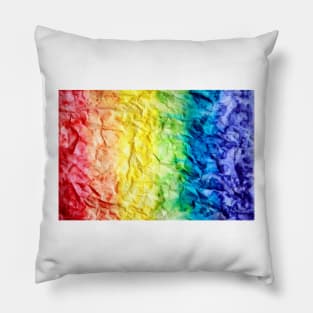 Rainbow design  crumpled effect Pillow