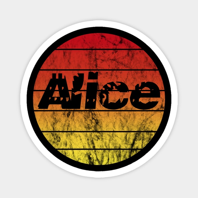 Name Alice Vintage Sunset Magnet by BK55