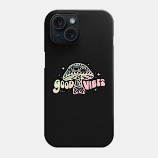 Iridescent Boho Good Vibes Mushroom Phone Case