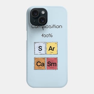 Science Sarcasm S Ar Ca Sm Elements of Humor Composition blue Phone Case