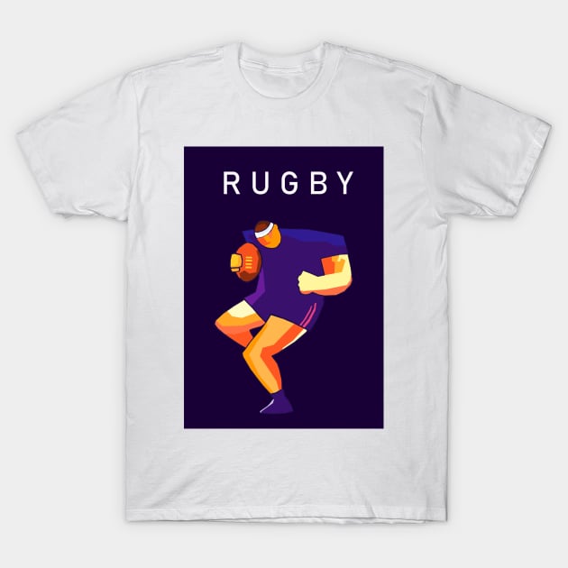 Rugby Union Wpap Pop Art - Rugby Union - T-Shirt