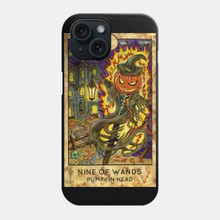 Nine Of Wands. Minor Arcana Tarot Card Design. Phone Case