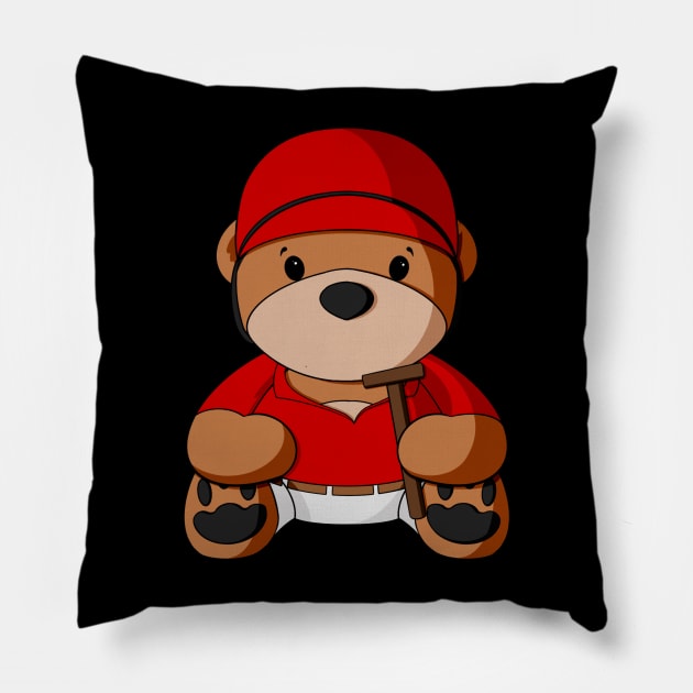 Polo Teddy Bear Pillow by Alisha Ober Designs