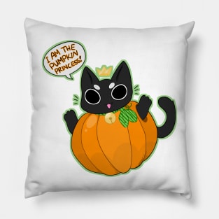 Pumpkin Princess (Veggie's cat, Hallow) Pillow