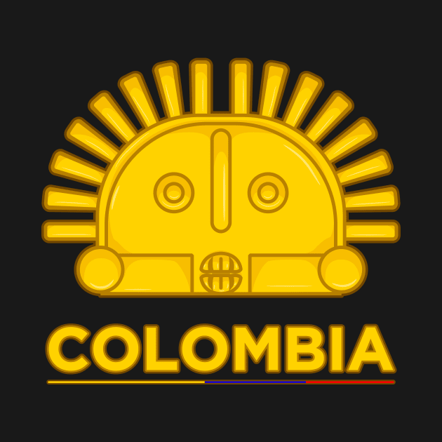 Ancient colombian indigenous sun representation by Drumsartco