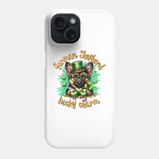 Charming Pup: German Shepherd St. Paddy's Delight Phone Case