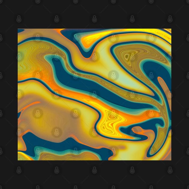 Gold dark green Marble Waves effect by Dolta