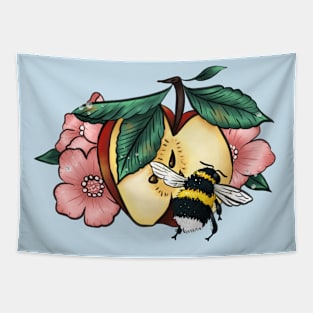 Apple bumblebee blossom Tapestry