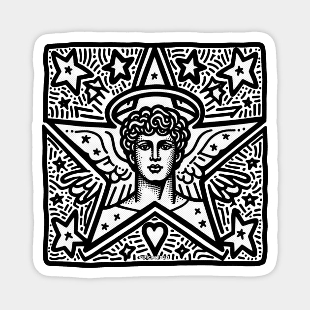 Archangel Michael Doodle Magnet by Pickledjo