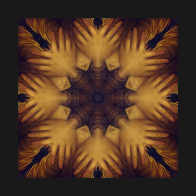 Mandalisa Kaleidoscope [Hands] Pattern (Seamless) 4 by Swabcraft