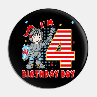 4th Birthday Knight Pin