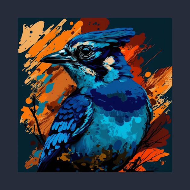 Painted Blue Jay Design by Star Scrunch