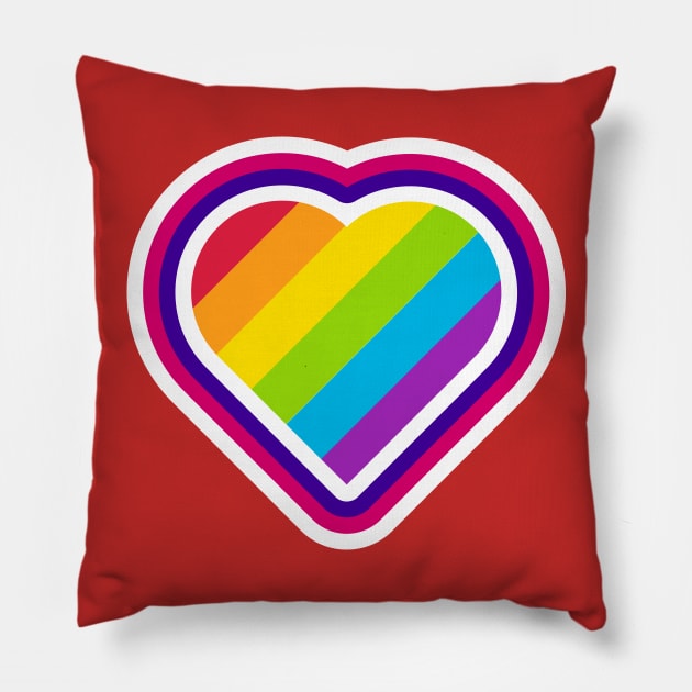 Rainbow Love Pillow by ryancano