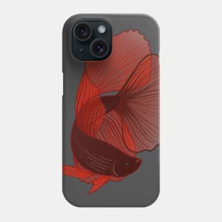 Dark Red Betta Fish Phone Case