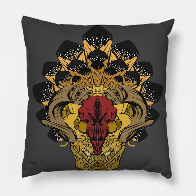 robot ethnic Pillow by jhokalit