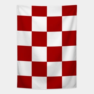 Liverpool Checkered Flag (Red and White) Tapestry