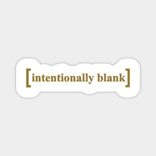 Intentionally blank banner Magnet