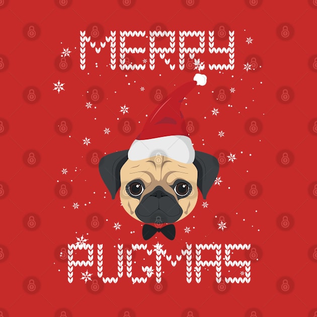 Merry Pugmas Funny Pug Dog Xmas Gift by salemstore