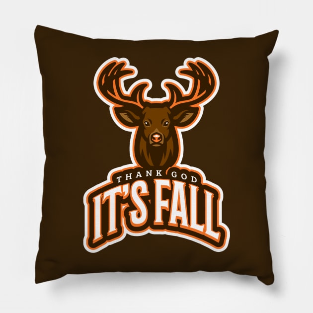 Thank God It's Fall Pillow by Etopix