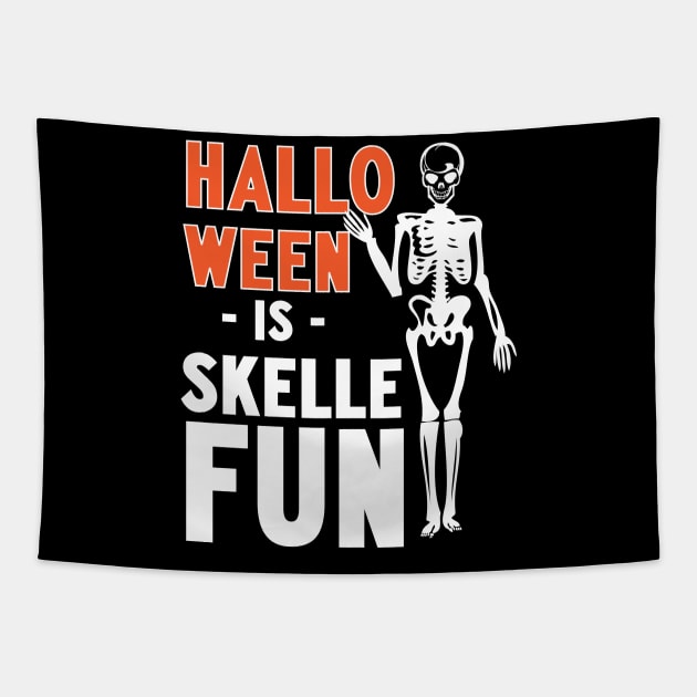 Halloween is Skellefun Tapestry by Blister