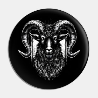 Lordly Dark Ram Goat Pin