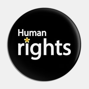 Human rights typography design Pin