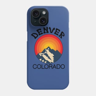 Denver, Colorado, Colorado Lifestyle, Skiing, Snowboarding, Denver Mountains, Retro Mountain Denver Phone Case