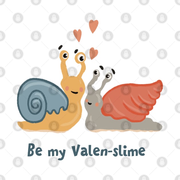 Be my Valenslime Funny Valentine Snails by NattyDesigns