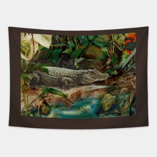 Alligator art. Birthday gift Tapestry