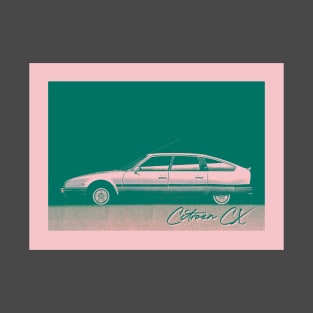 Citroën CX ------ Retro Style Duotone Aesthetic Car Art T-Shirt