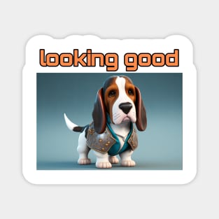 Basset Hound - Looking Good and dressed for success Magnet