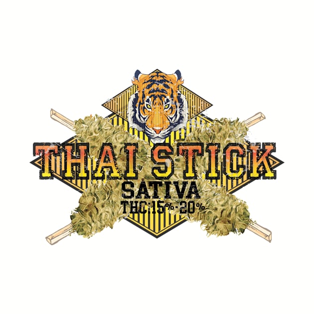 Thai Sticks Cannabis Strain Art by kushcoast