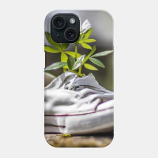 White Sneaker with Flowers Phone Case