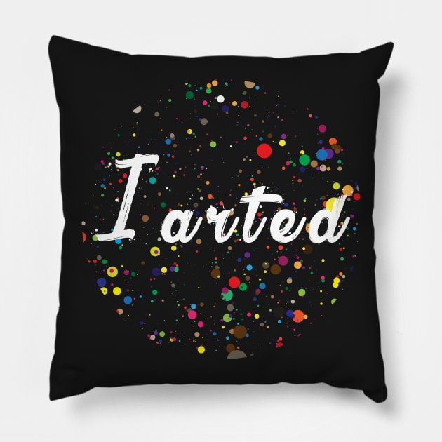 I arted - Paint splash Pillow by CMDesign