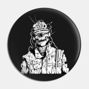 Deadhead (Black & White) Pin