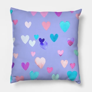 Mom Multicolored Love Hearts Gum Pink Pillow