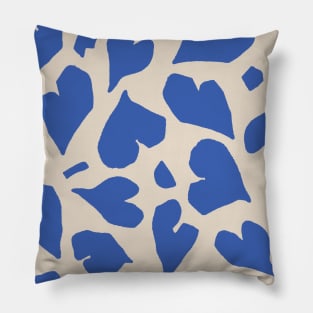 Blue Matisse Hearts Pillow