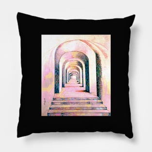 Ancient Arches in Pink Pillow