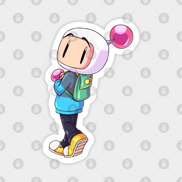 White Bomber Picnic Magnet by SailorBomber