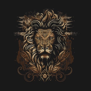 Lion Head With Batik T-Shirt