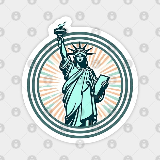 Statue of Liberty Emblem Magnet by Czajnikolandia
